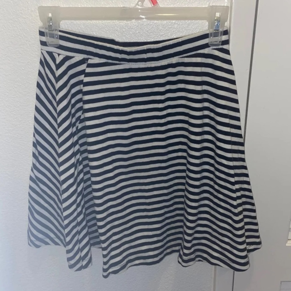 Striped short skirts